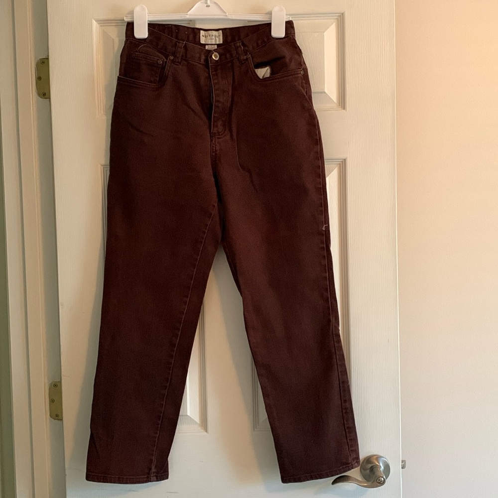 brown denim jeans